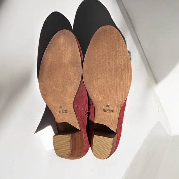 🌻NEW Diba Sleek Burgundy Suede Ankle Boots Sizes 7 - Picture 7 of 10